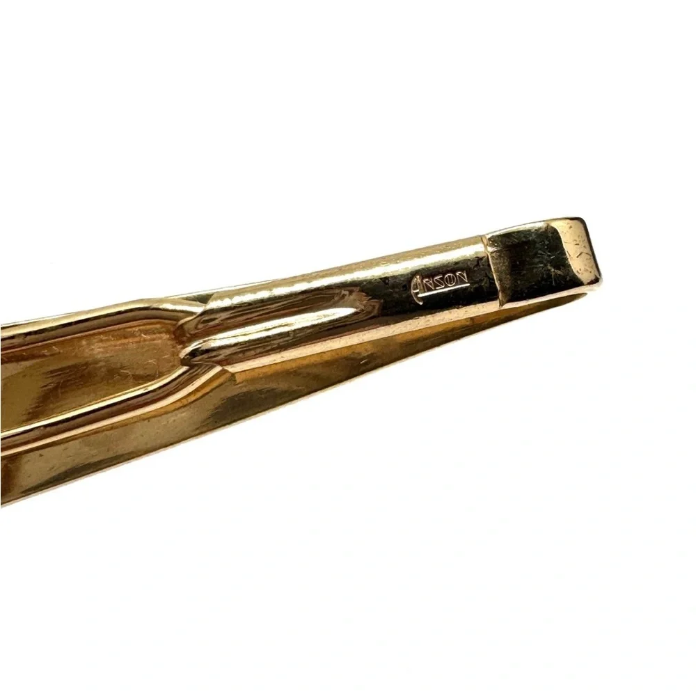 Vintage Barlow Goldtone Golfer Tie Clip
